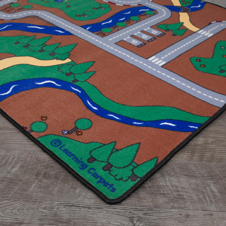 Educational Rectangular Building Block Rug