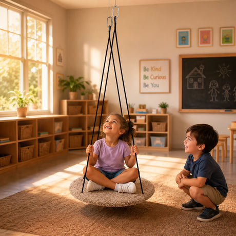 Carpeted Round Platform Swing