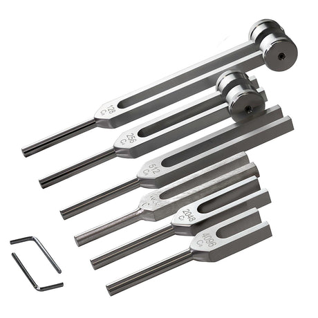Baseline, Tuning Fork with protective carrying case, 6-piece set (128, 256, 512, 1024, 2048, 4096 cps)