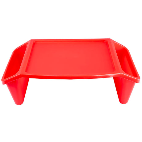 Plastic bed tray with side pockets