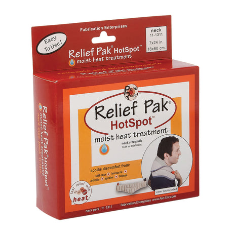 Relief Pak HotSpot Moist Heat Pack - neck contour - 7" x 24" long - Case of 12