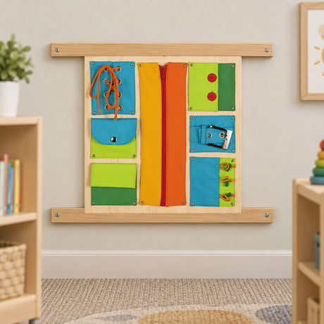HABA Pro Closures Sensory Wall Activity Panel | Fine Motor Toy