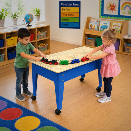 Childbrite Wabash Freight Train Table & Route Board - Indoor & Outdoor Sensory Play