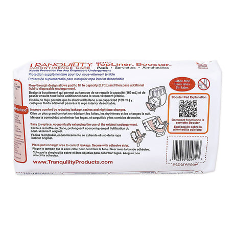 Tranquility TopLiner Booster Pad-Mini 10 1/2"X2 3/4" 5.7OZ - Case of 200