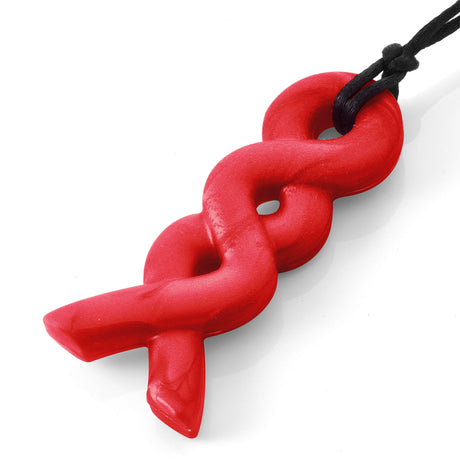 Chew-A-Roo Twist Chewie Pendant - Red