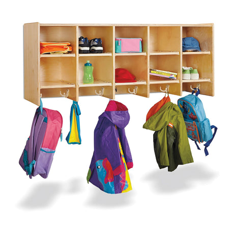 Jonti-Craft 10 Section Wall Mount Coat Locker