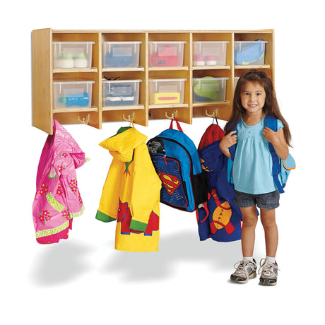 Jonti-Craft 10 Section Wall Mount Coat Locker
