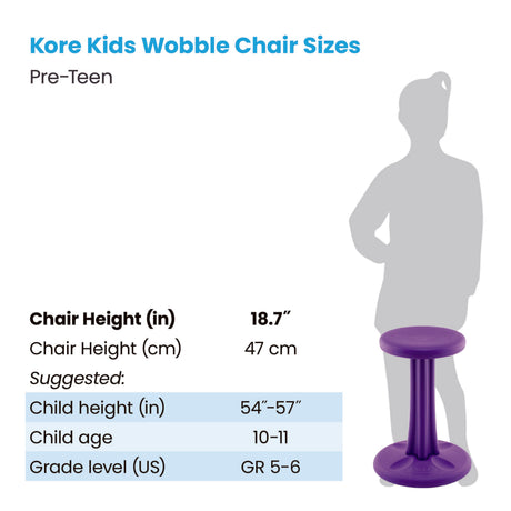 Kore Kids Pre-Teen Wobble Chair - 18.7"