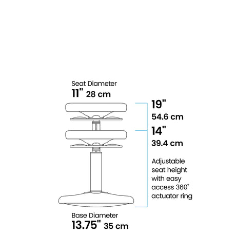 Kore 14"-19" Kids Standard Adjustable Wobble Chair