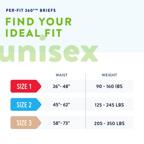 Prevail Per-Fit360° Disposable Underwear- Size 2/Large - Case of 72