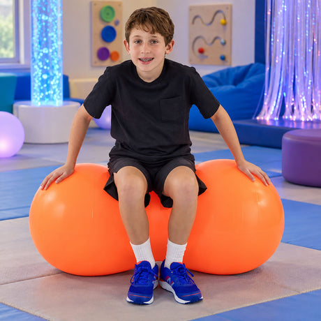 CanDo Inflatable Saddle Roll | Vestibular & Balance Therapy Tool