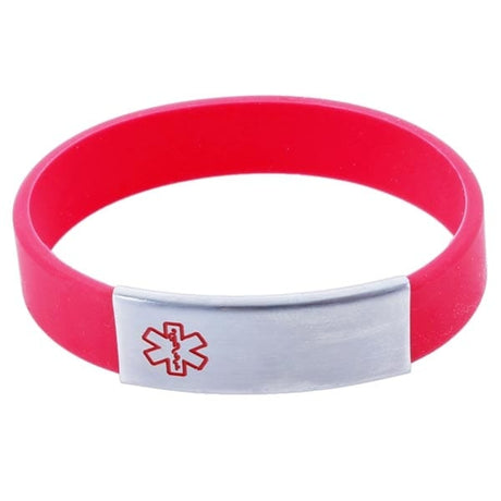 Silicone Medical Alert Identification Bracelet