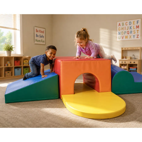 Children's Factory School Age Tunnel Climber | Made in USA School-Age Soft Play Climber