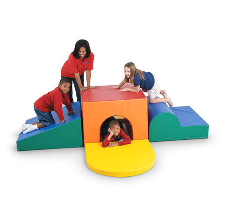 Children’s Factory School Age Tunnel Climber – Soft Play Climbing & Crawling Set