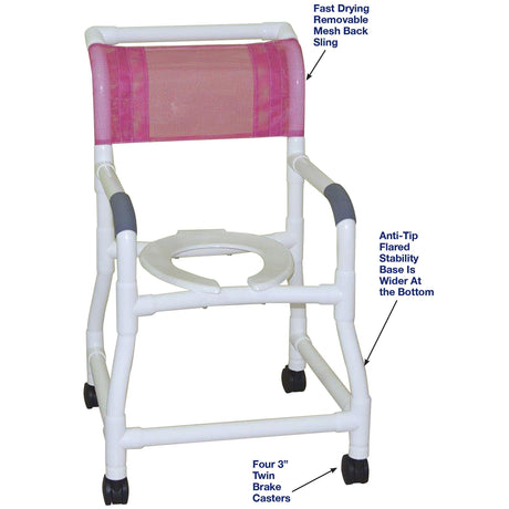 Shower Chair with Flared Stability Base