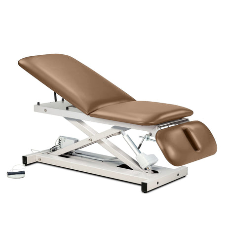 Clinton Industries Power 500 Open Base Power Table with Adjustable Backrest & Drop Section