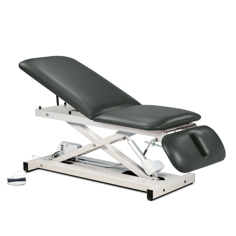 Clinton Industries Power 500 Open Base Power Table with Adjustable Backrest & Drop Section