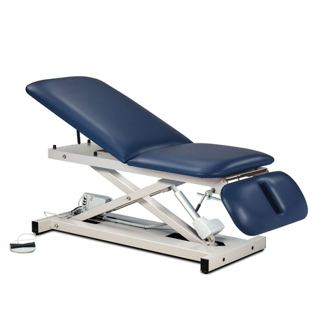 Clinton Industries Power 500 Open Base Power Table with Adjustable Backrest & Drop Section