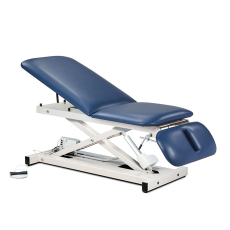 Clinton Industries Power 500 Open Base Power Table with Adjustable Backrest & Drop Section