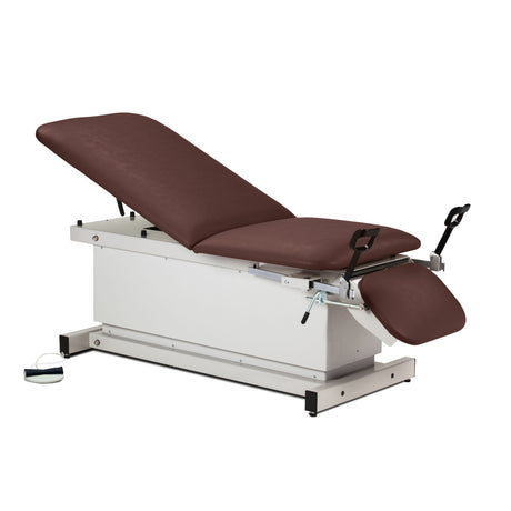 Shrouded Power Table with Stirrups, Adjustable Backrest & Footrest