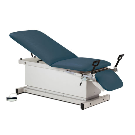 Shrouded Power Table with Stirrups, Adjustable Backrest & Footrest