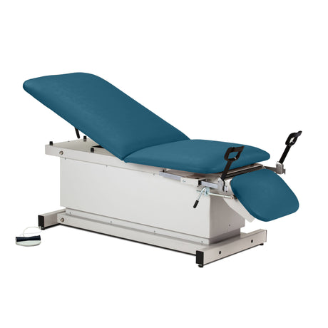 Shrouded Power Table with Stirrups, Adjustable Backrest & Footrest