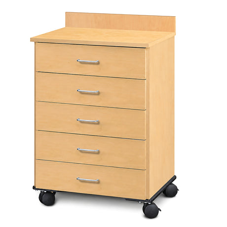 Clinton Molded-Top Mobile Treatment Cabinet with 5 Drawers
