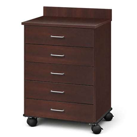 Clinton Molded-Top Mobile Treatment Cabinet with 5 Drawers
