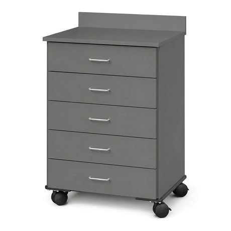 Clinton Molded-Top Mobile Treatment Cabinet with 5 Drawers