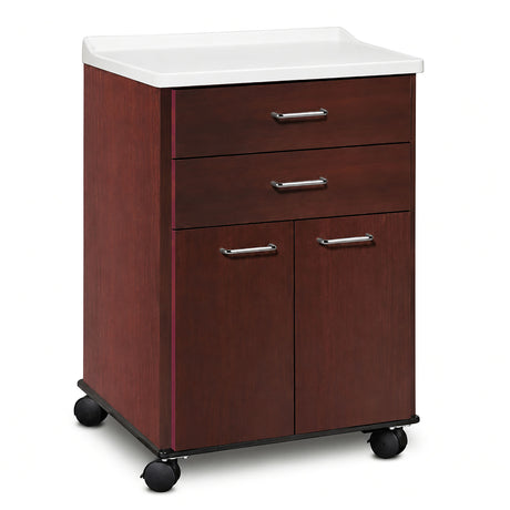 Molded Top, Mobile Treatment Cabinet with 2 Doors and 2 Drawers