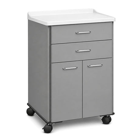 Molded Top, Mobile Treatment Cabinet with 2 Doors and 2 Drawers