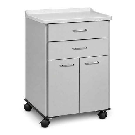 Molded Top, Mobile Treatment Cabinet with 2 Doors and 2 Drawers