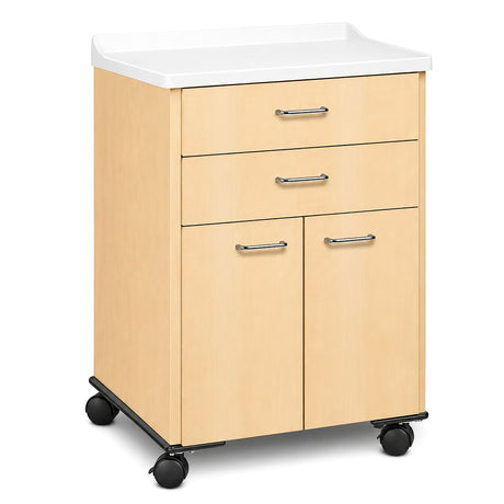 Molded Top, Mobile Treatment Cabinet with 2 Doors and 2 Drawers