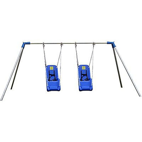 Jensen ADA Outdoor Metal Double Swing Frame - Double Swing Ready