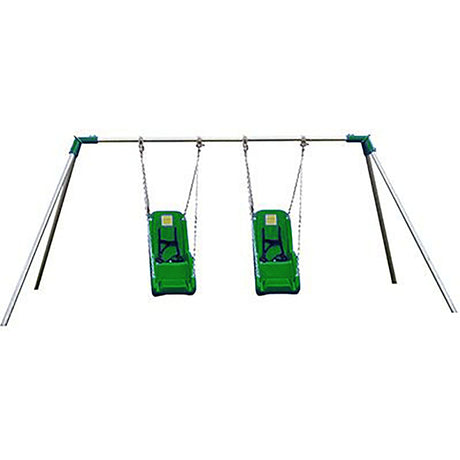 Jensen ADA Outdoor Metal Double Swing Frame - Double Swing Ready