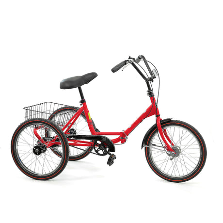 Worksman Port-O Folding Trike - Single Speed Freewheel with Front Caliper Brake