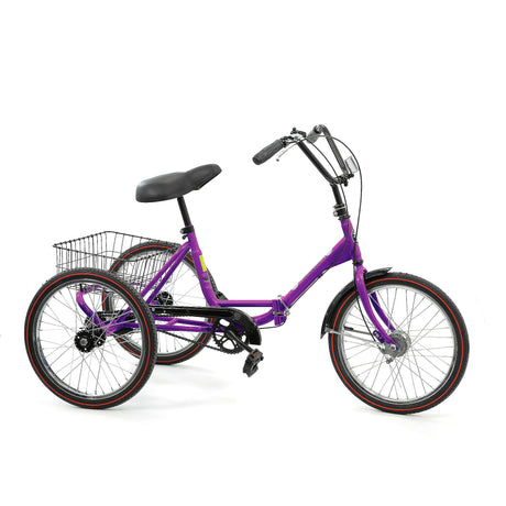 Worksman Port-O Folding Trike - Single Speed Freewheel with Front Caliper Brake