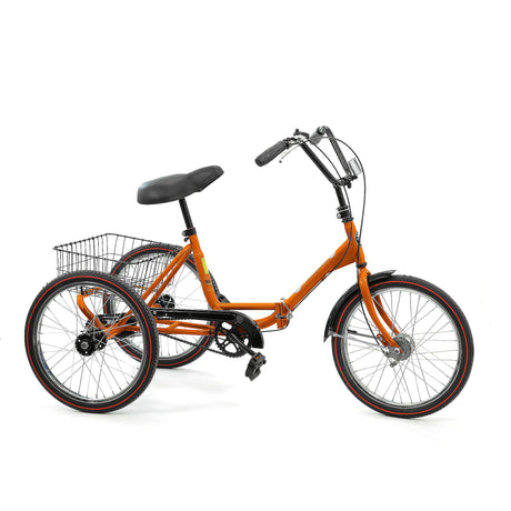 Worksman Port-O Folding Trike - Single Speed Freewheel with Front Caliper Brake