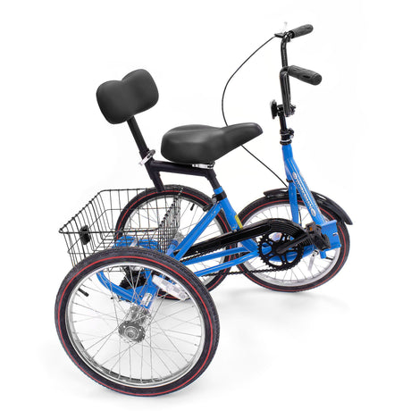Worksman Port-O Folding Trike - Single Speed with Coaster Brake and Front Caliper Brake