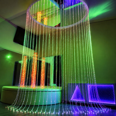 IRiS Circular LED Fiber Optic Shower