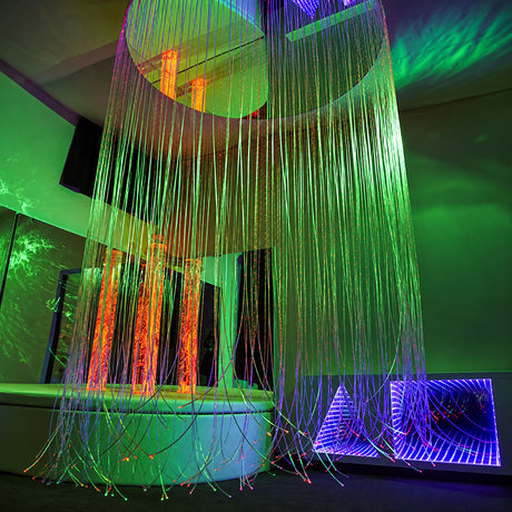 IRiS Circular LED Fiber Optic Shower
