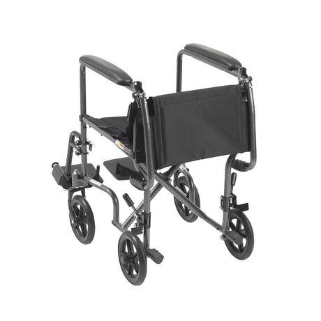 Drive Medical Steel Transport Chair - Lightweight Wheelchair