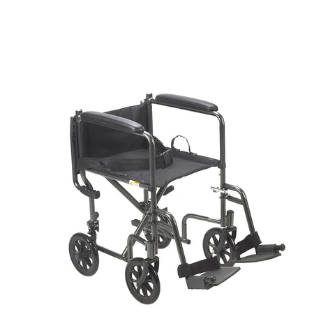Drive Medical Steel Transport Chair - Lightweight Wheelchair