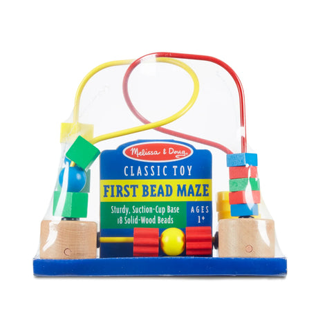 Melissa & Doug First Bead Maze – Classic Wooden Baby & Toddler Activity Toy (MPN: 3042)